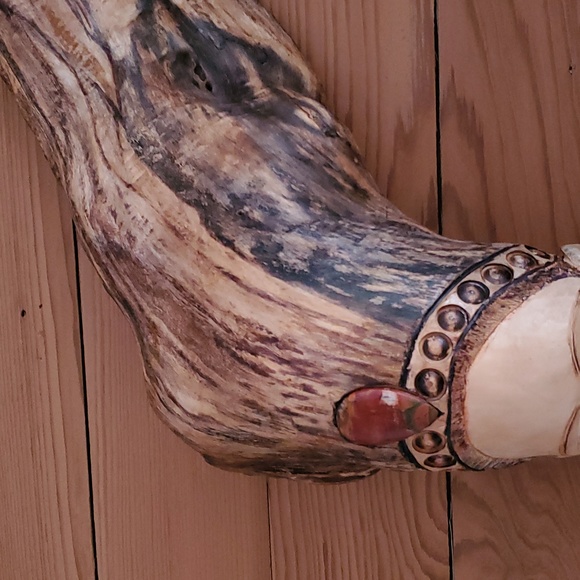 Al One Piece Wood Sculpture - Picture 3 of 7